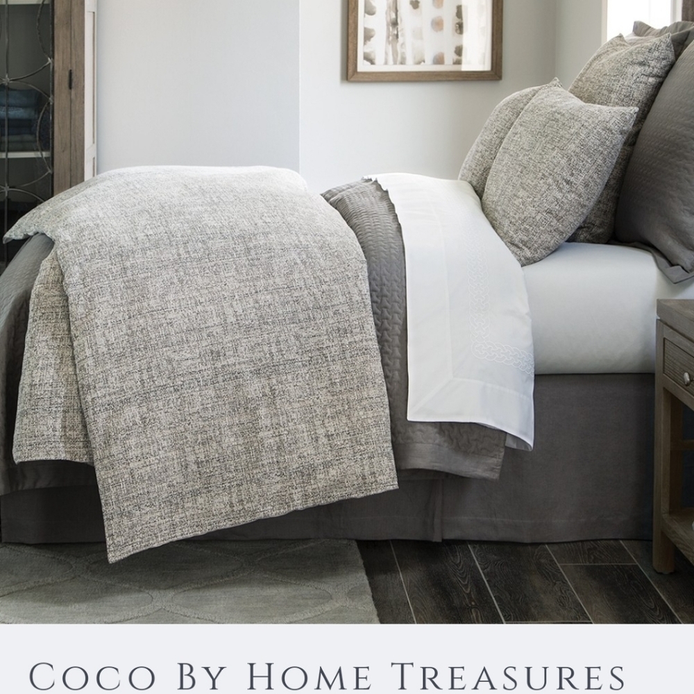 HOME TREASURES Coco QUEEN Duvet Cover & 1 Standard Sham MSRP $1055